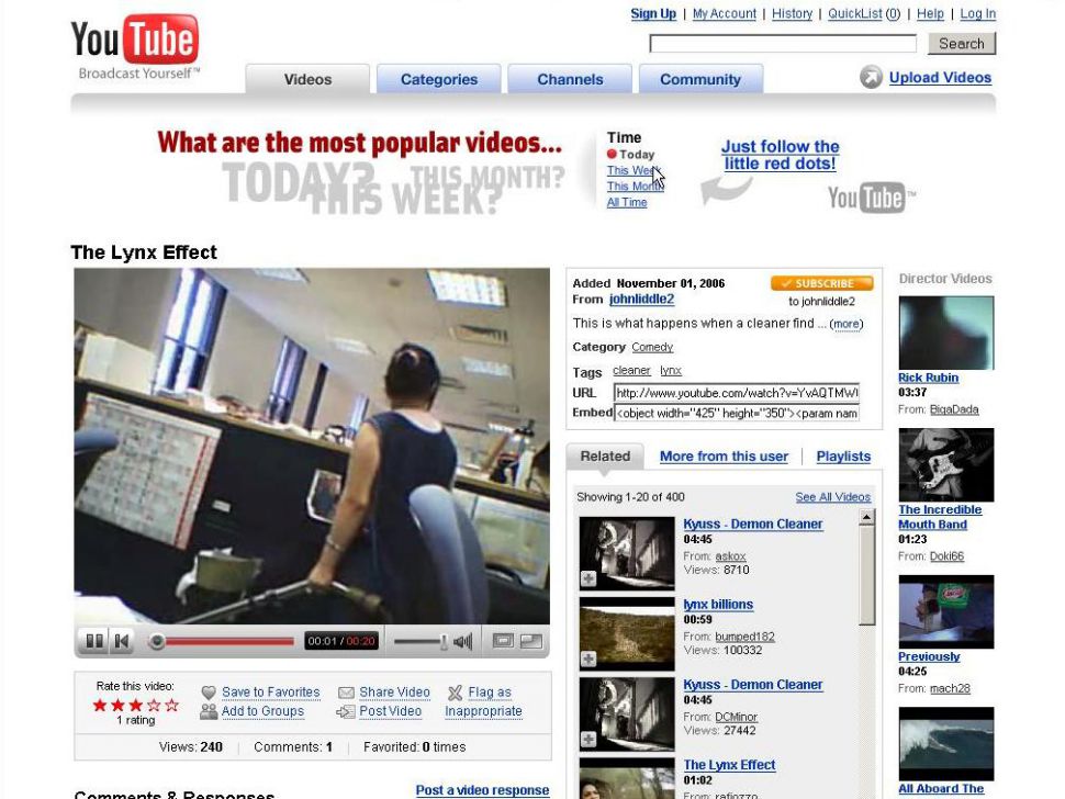 14 Years of YouTube site Design History 23 Images Version Museum